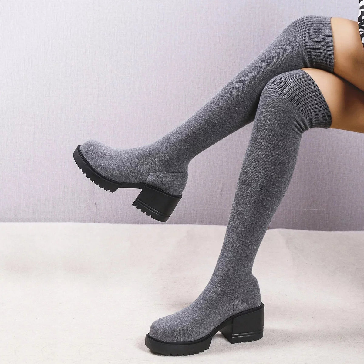 Length Work 11 Women Ladies Buckle Women on Heeled for Winter Long Sock PMUYBHF Boots Boots Pull Knee Minimalist Boots Boots Boots Size Snow Waterproof