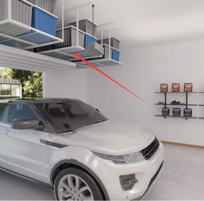 Width White Length Kojem 72" 36" Storage Garage 40" x 3x6 x Adjustable Ceiling Rack, Storage Height, Overhead