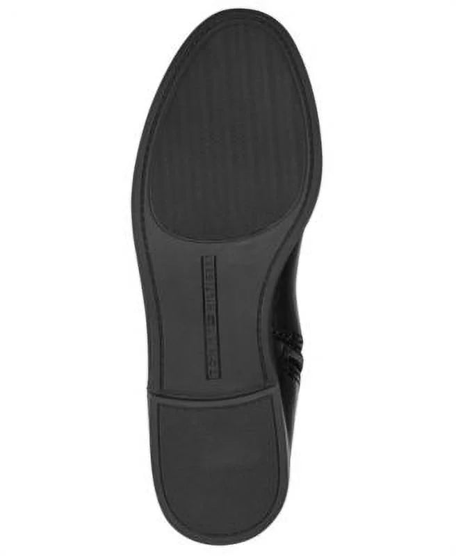 Zip-Up Padded Black Heel M 7 HILFIGER Block Gore Logo TOMMY Imina Riding Womens Boot Flex WC