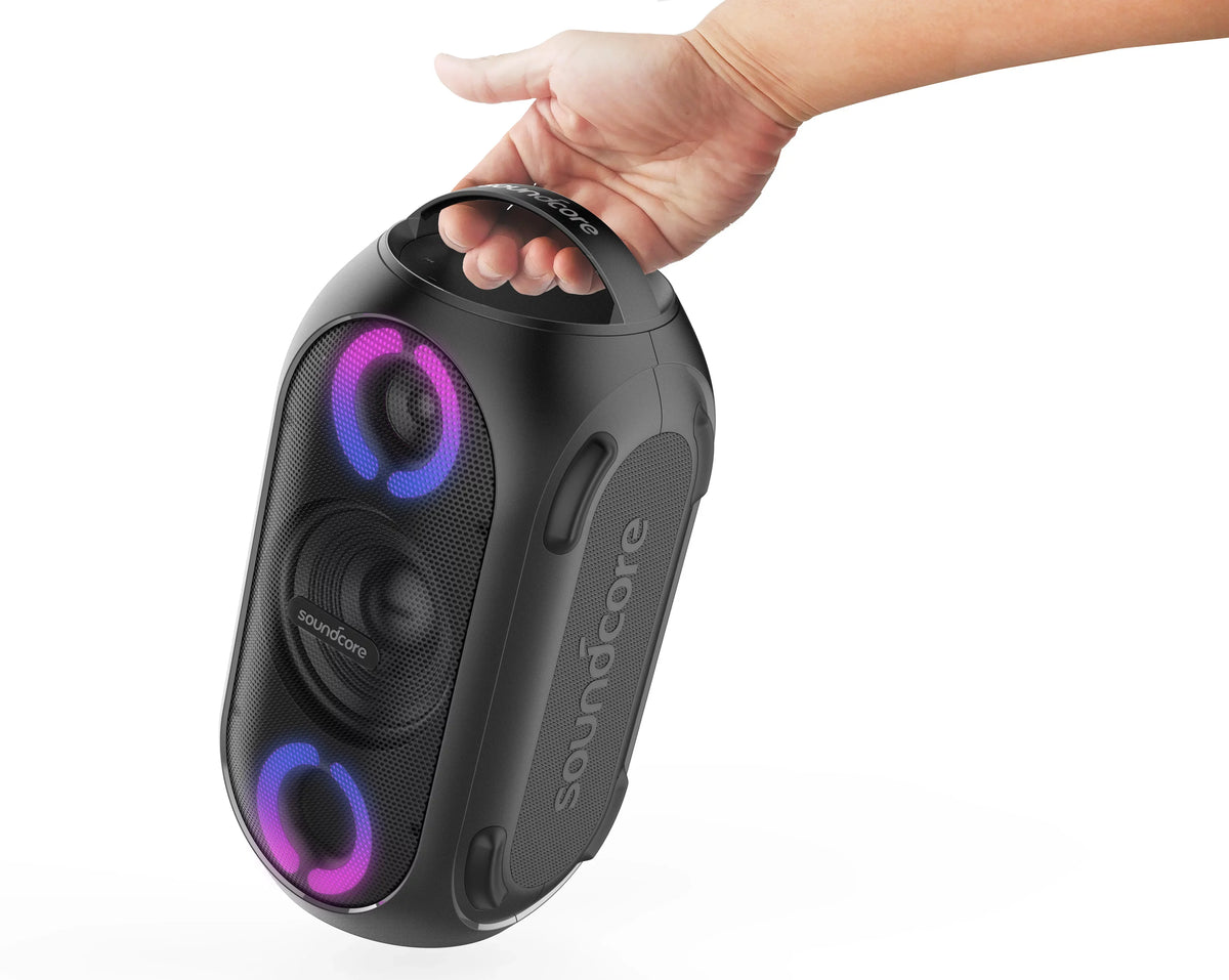 | A3390Z12 | Anker- Black Portable | IPX7 Playtime 80W PartyCast by Soundcore | Waterproof Speaker 18-Hour | Rave