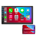 Stereo Link, Touch Car Radio Screen Microphone, , 2 Android Support Display, Bluetooth, Mirror 7'' GPS, Auto Receiver Carplay Din