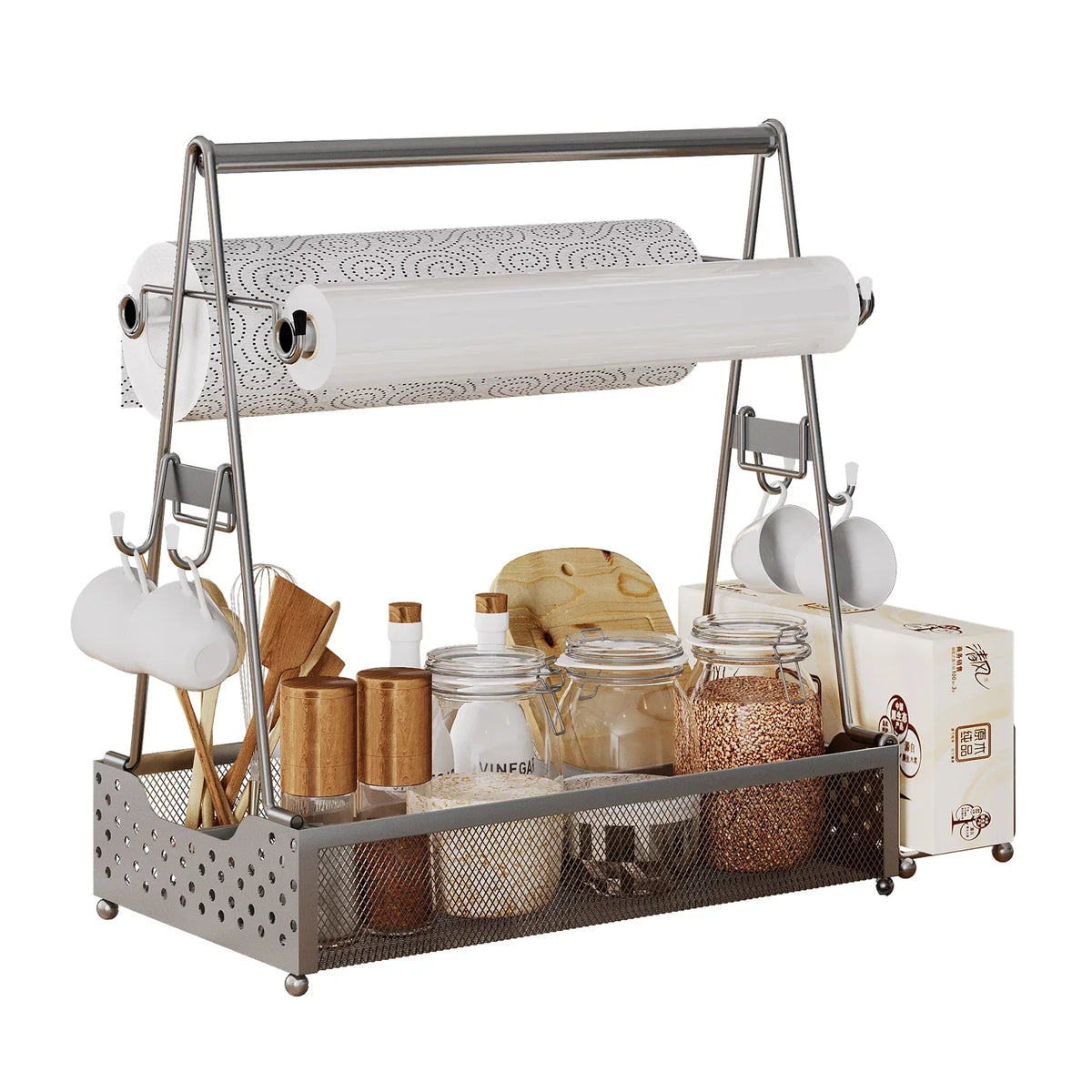 Tools, Caddy Organize Cleaning Backyard and for Condiments, Supplies Towels, Picnics, BBQs, Grill Caddy Kitchens, Paper Utensil - Outdoor - Hvacstar BBQ Garages