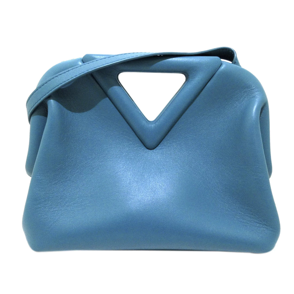 Veneta Pre-Owned Blue Women Point Bottega Authenticated Calf Satchel Leather (Good)