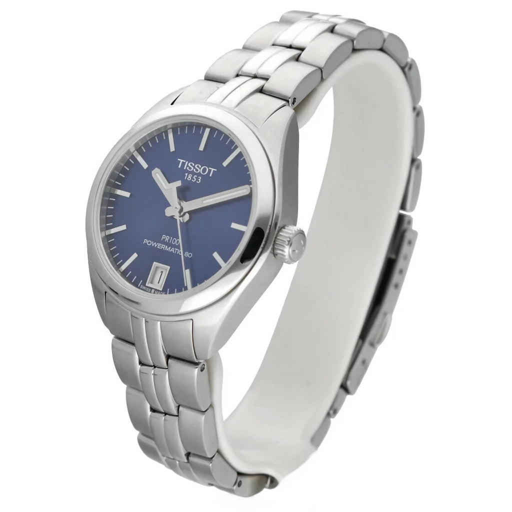 80 T101.207.11.04.100 Women's Steel PR100 Tissot Automatic 33mm Powermatic Watch