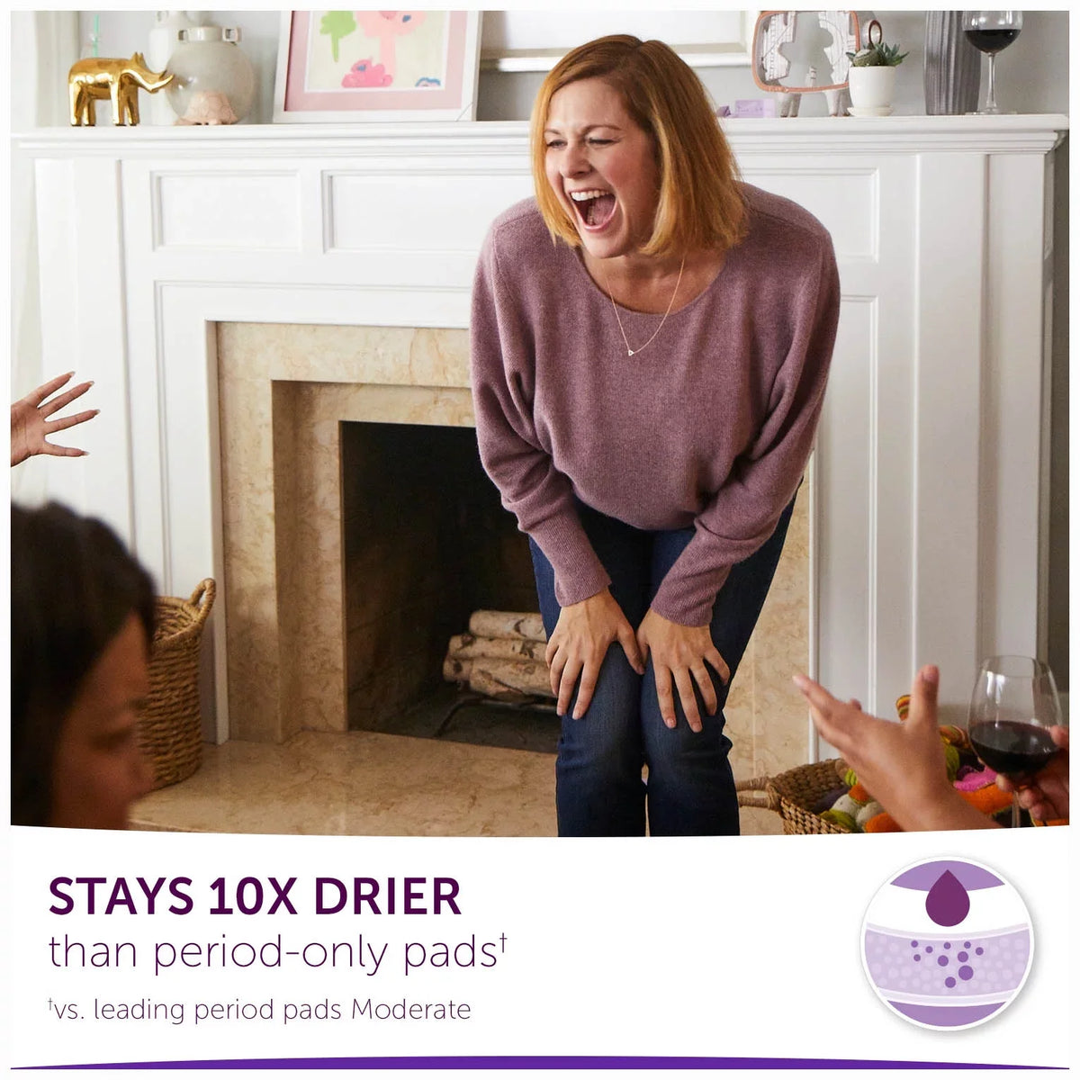 Pads Long, Absorbency, Women, Incontinence 42 for Maximum Poise Ct
