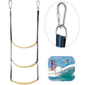 Ladder, Motorboat Boarding Rope Rope Ladder for Boat 3-Step Kayak, Canoeing, Marine Climbing Boat, Ladder, Sailboat, Inflatable Folding Portable