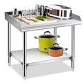 Workstation Steel Undershelf Kitchen & Kitchen - BBQ Equipment Inches Table Hotel-Heavy Stand with Home for 24x28 Stainless - Grill Restaurant Work Duty Table