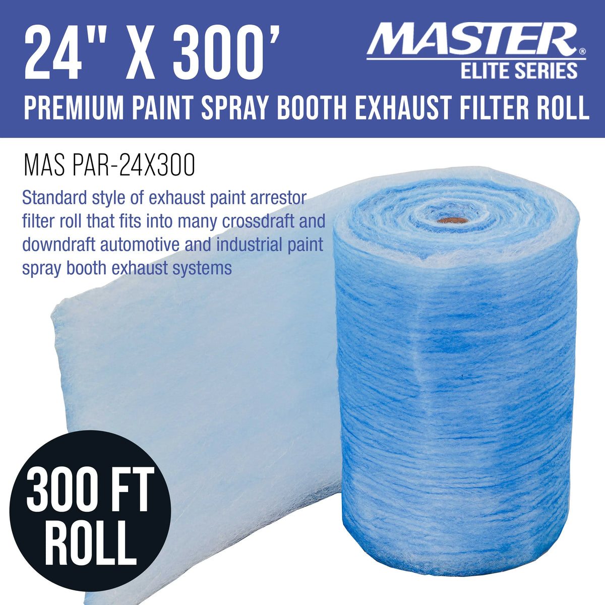 Booths - Gram Elite Filter - Traps Fiberglass Premium Overspray Master Booth Paint Spray Exhaust 18 Paint Heavy-Duty Paint in Particles 300' Autobody Captures Auto x Roll, 24" Refinish Arrestor