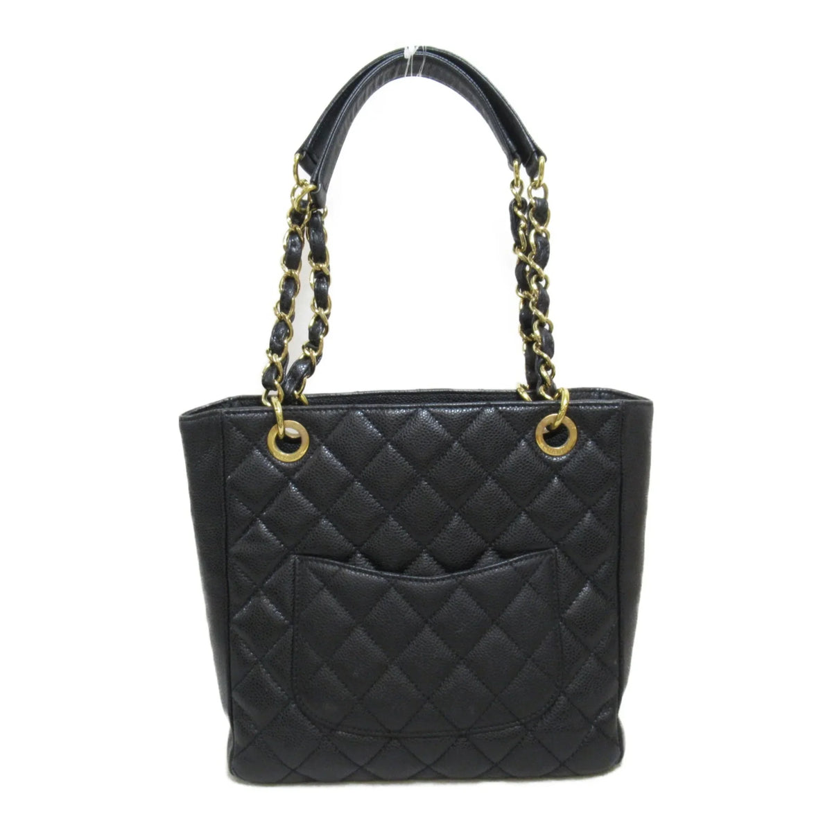 Matelasse Calf) (Grained ChainShoulder Black Pre-Owned Caviar Bag Skin (Fair)