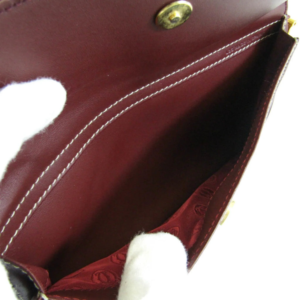 (Good) Leather Women's Bordeaux Must Bag Shoulder Cartier Pre-Owned