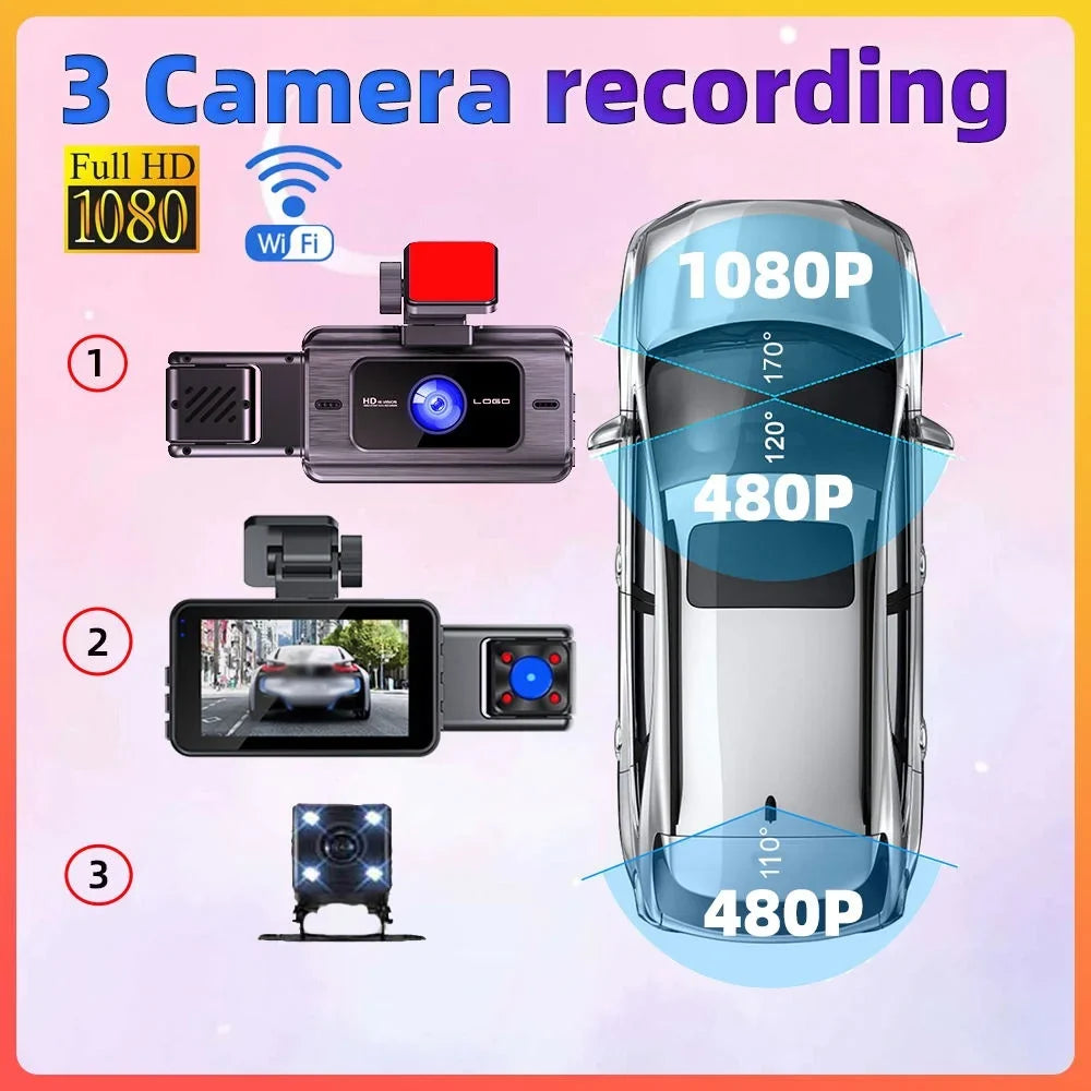 for and Video Recording Cam Parking Rearview with Anself Mirror Clear Car Dash Car