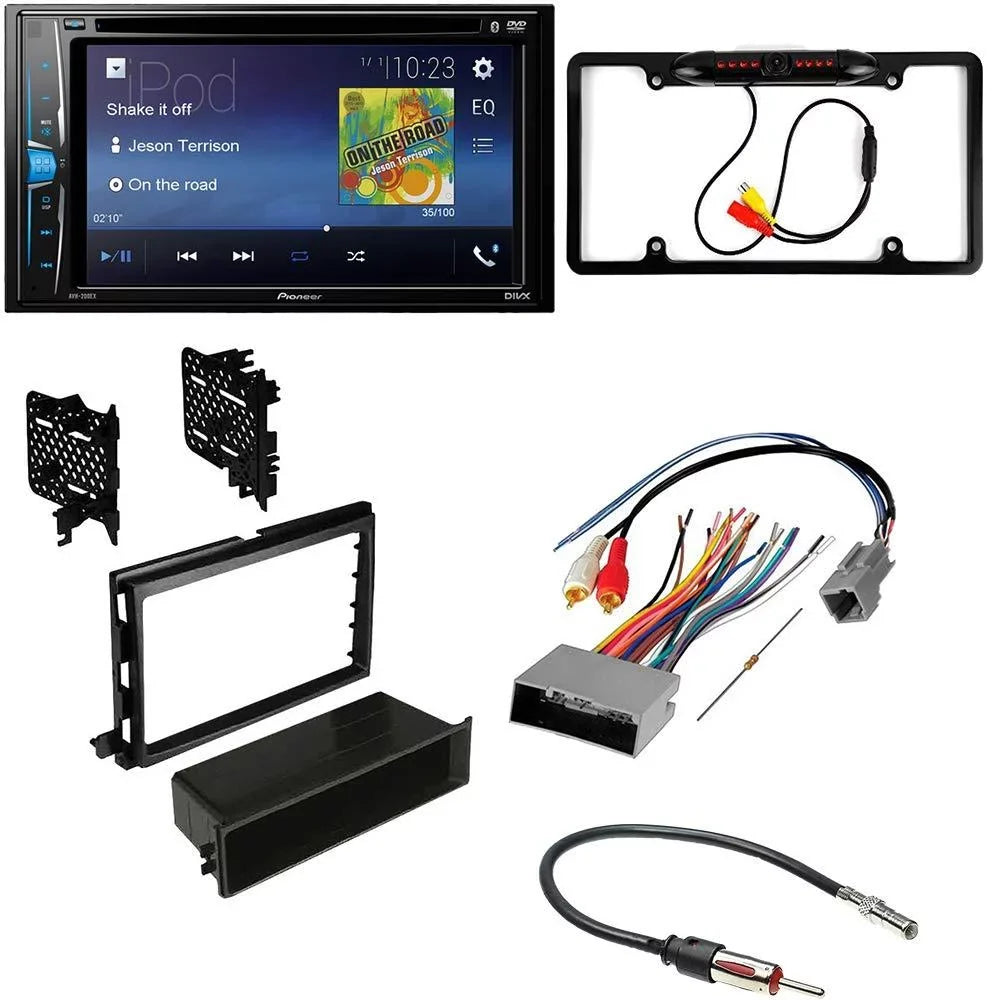 2007-2010 Bluetooth Din Touchscreen, DVD Double Camera, Stereo Backup Pioneer with Explorer Multimedia Car Kit and Trac Kit Dash Installation Sport KIT2539 - / Bundle for