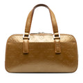 Pre-Owned Calf Top Unisex Mat (Good) Handbag Authenticated Leather Brown Monogram HandleBag Shelton
