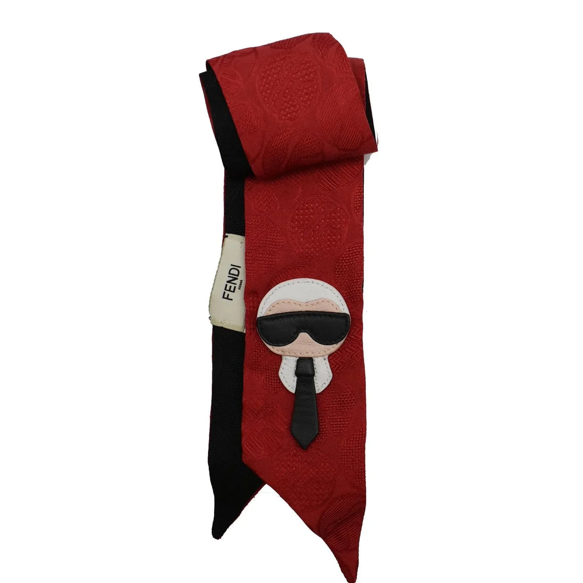 Red Silk Pre-owned Karlito FENDI Wrappy Scarf