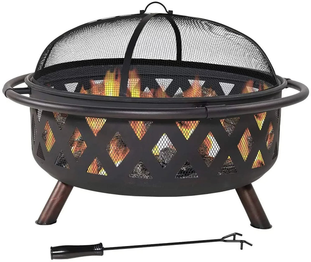 And Fire Moveable Grill Burning Efficient Pit Wood Pit Metal Caleb