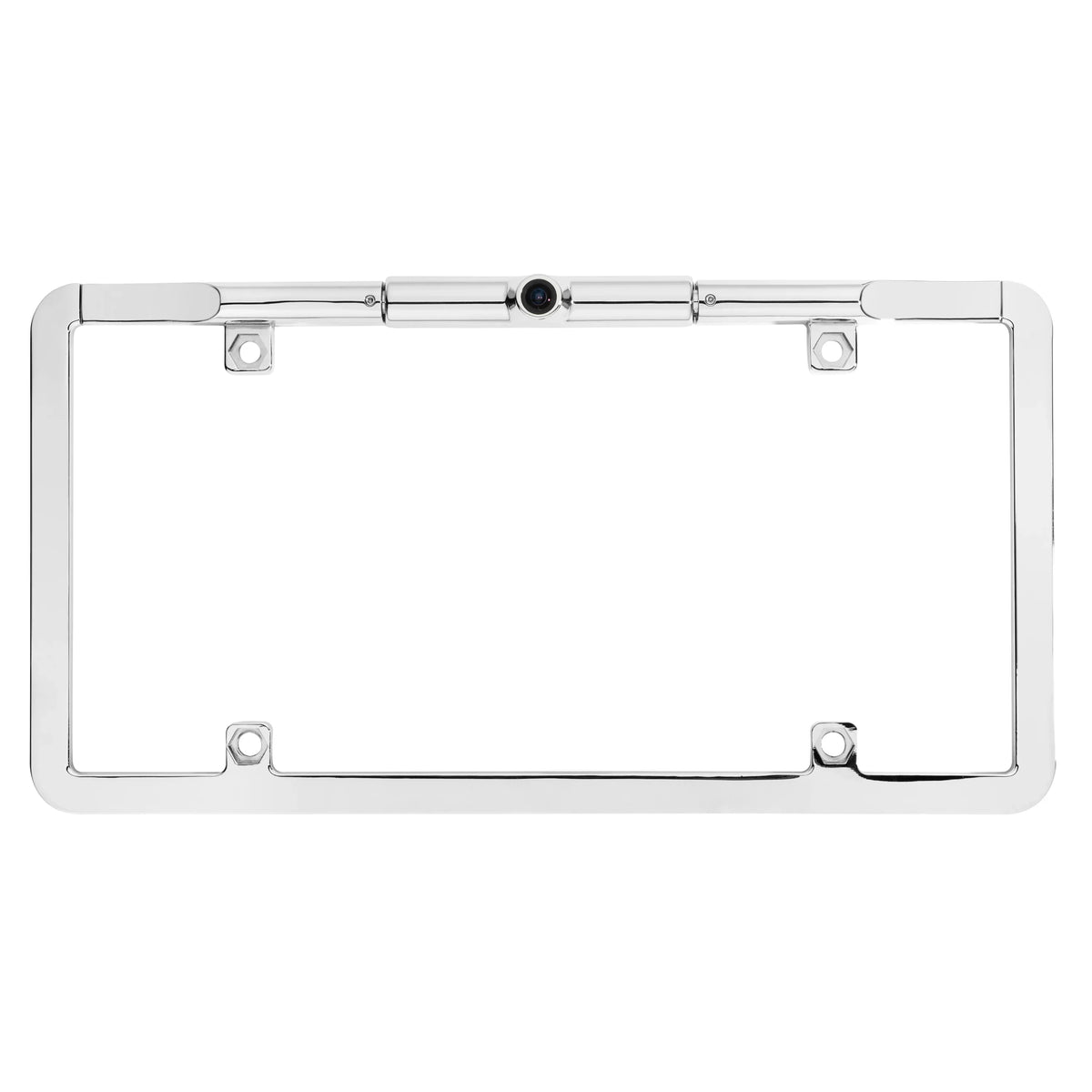 License Camera Plate (Chrome) Full-Frame Active Lines Parking VTL275TJ - with Slim Ultra BOYO Backup
