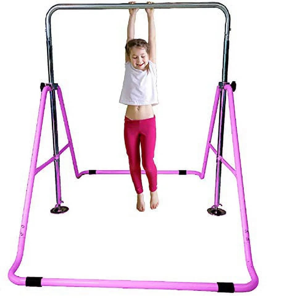 Monkey Tower Folding Climbing Balance Playground Jungle Gym Bar Height Gymnasts Adjustable Purple Bar Gymnastics Bars Training Expandable Junior Children Kip Athletic Horizontal Training Bar Bar