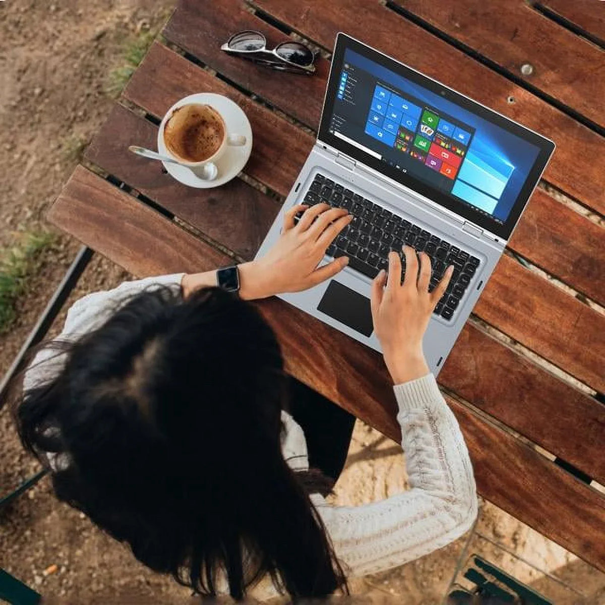 10 LTE-14.1” Pro, IVIEW Screen, High 1080 Megatron 1920 IPS 4GB/64GB Mouse 360° Resolution Windows 4G x and USB Touch