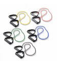 48in. w/ Yellow, Cords Black Band Handles Included (Set) - Tubing Exercise 5 Fitness Resistance Cando -