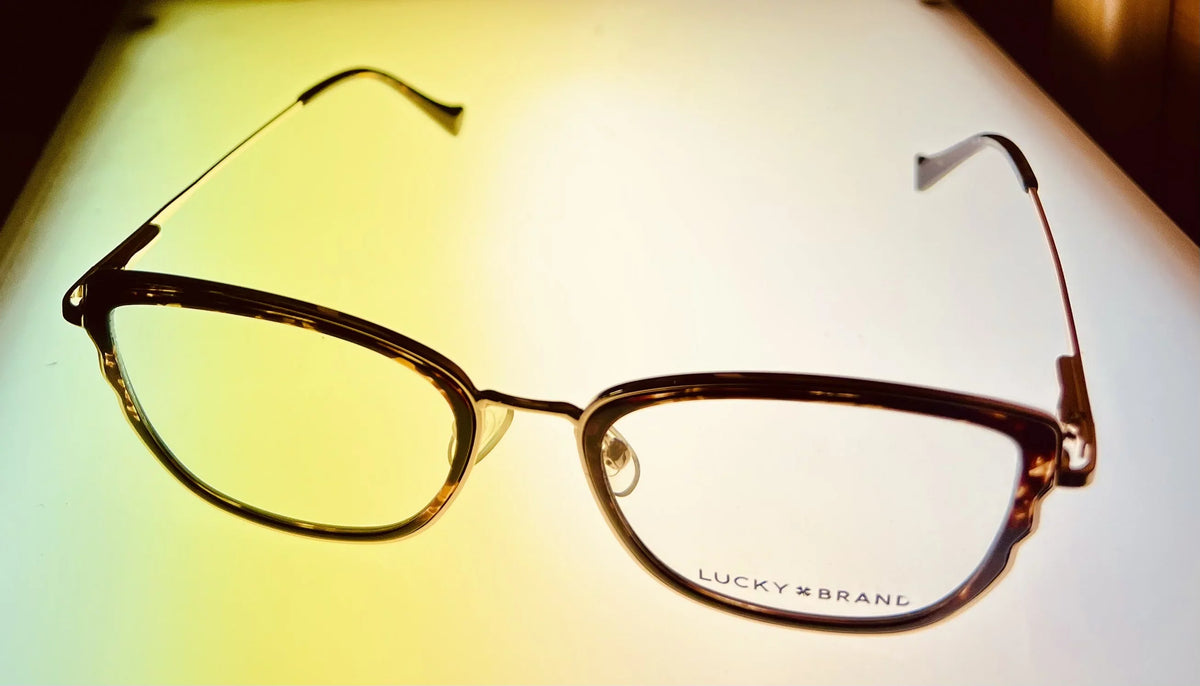 Eyeglass Brand D116. Lucky Gold Butterly Metal Tortoise 54mm Women's