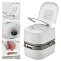 Rotating Porta with Portable Toilet, Outdoor Toilet DWVO Gallon Indicator, Spout Camping RV Potty RV Level , 6.34