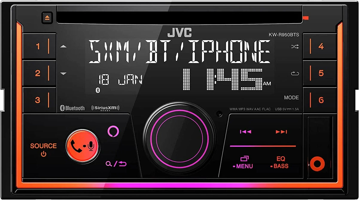 Ready) Stereo Receiver Bluetooth DIN Alexa Car with In-Dash and Double Built-in (SiriusXM CD KW-R950BTS JVC