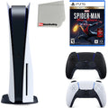 Ultimate Disc Microfiber Playstation Marvel's Cleaning PS5 ( Cloth Bundle and Black with Launch 5 Version Miles Midnight Controller, Edition Spider-Man: Disc) Extra Morales