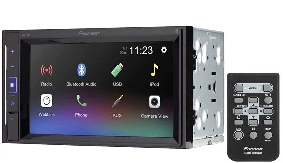 Receiver + Plate Pioneer Backup DMH-241EX Camera Media Touchscreen Bluetooth DMH-241EX Plate + Bluetooth with Digital Digital with License Media License CameraPioneer Touchscreen Receiver Backup