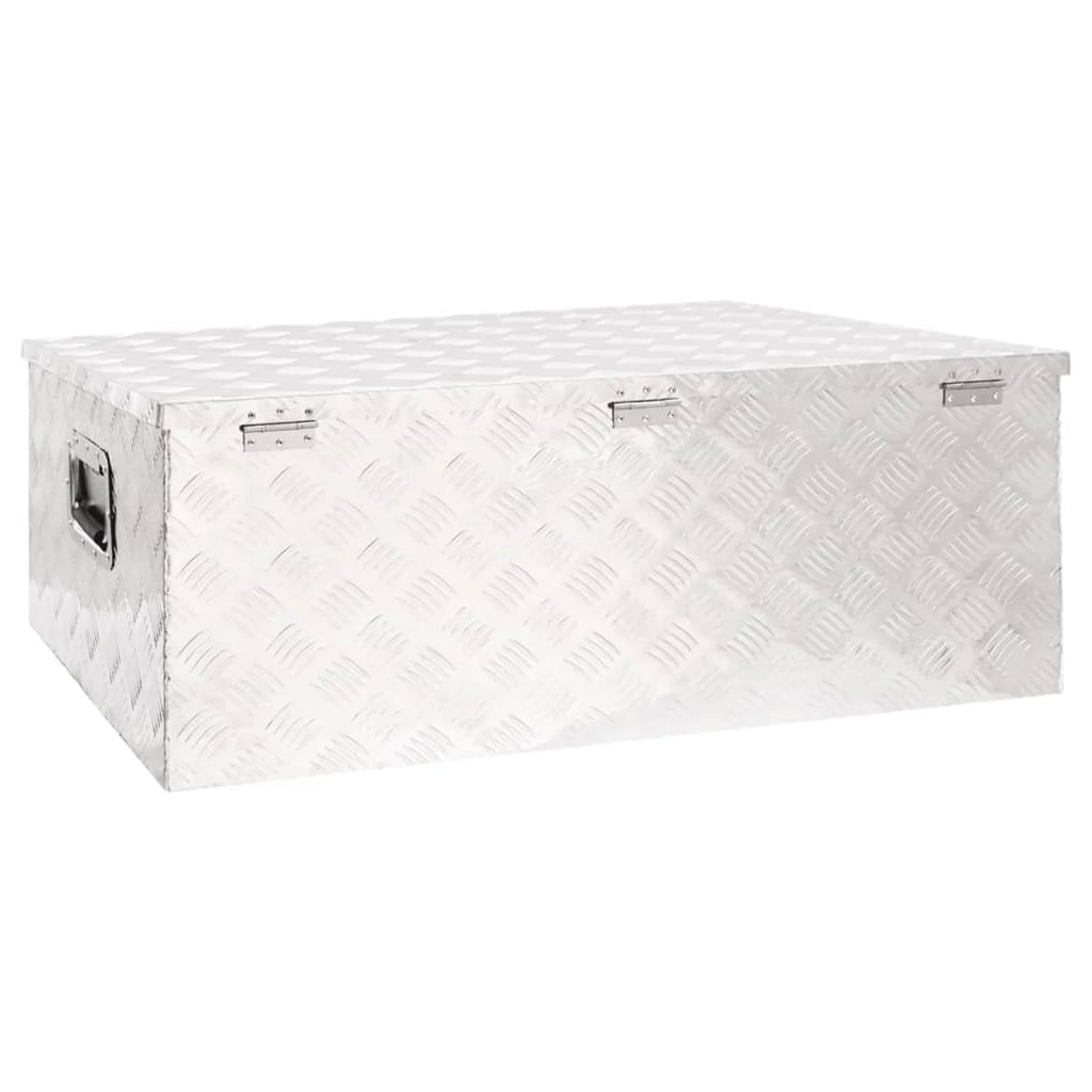 Organizer Case Trailer Lockable Toolbox x Garage, for (L Box 14.6 Vehicle, Tool Truck Trip Underbody Aluminum W x H) Silver Storage 39.4 21.7 x Anself Inches x Camping Box