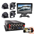 Truck View Wifi DVR Channel GPS Car Recorder Vehicle 4G Remote RV Bus 1080P Van on Kit Backup for 4 Rear Bus CELLULAR Web/APP Fleet LTE Side Front 4 Cameras Video CCTV View JOINLGO IP68