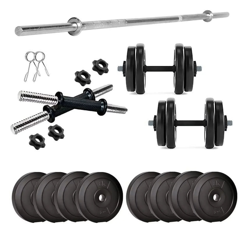 Kg 16 Gym Set Pair One Ft Rods Rods and Home Gym PVC Dumbbell 4 with anythingbasic.