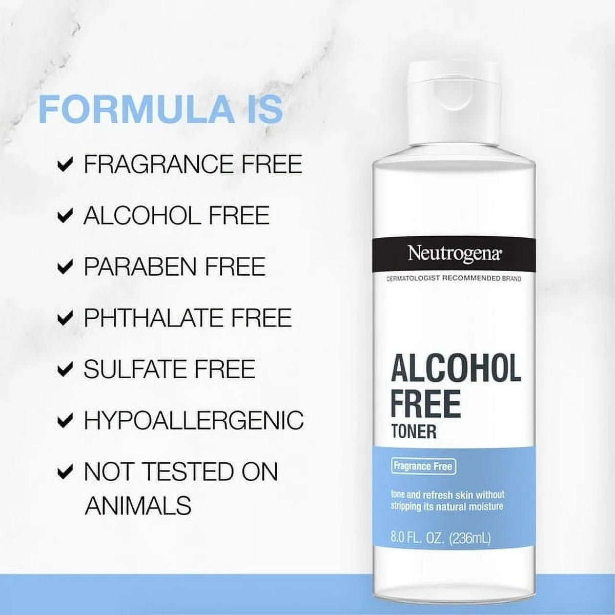 8 Neutrogena, Alcohol-Free fl of Toner, Pack 2 oz