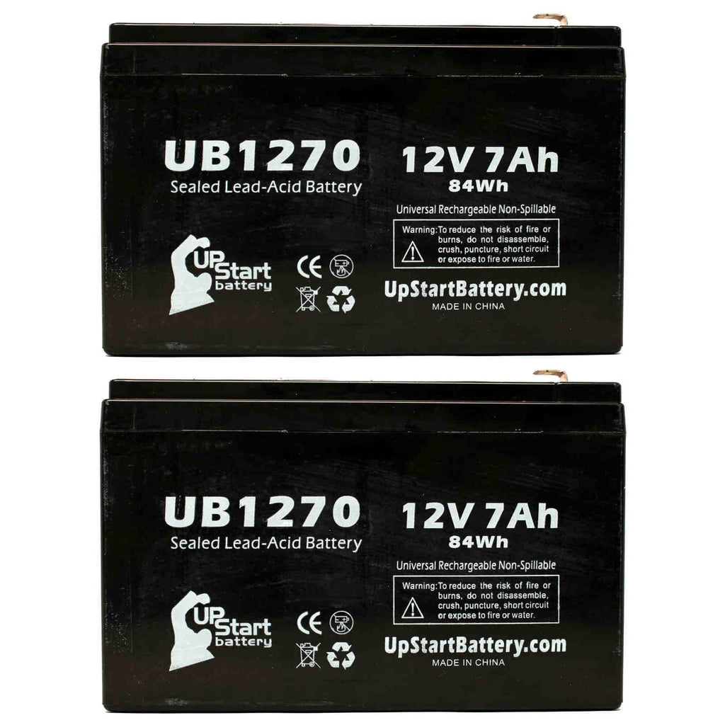 Adapters Battery Acid SLA) 4 Battery Includes 7Ah, F2 F1 7000mAh, Pack - UB1270 Sealed - Replacement Upsonic AGM, Lead - F1 Terminal Compatible PCM200VR to Terminal, Universal (12V, 2x