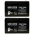 Adapters Battery Acid SLA) 4 Battery Includes 7Ah, F2 F1 7000mAh, Pack - UB1270 Sealed - Replacement Upsonic AGM, Lead - F1 Terminal Compatible PCM200VR to Terminal, Universal (12V, 2x