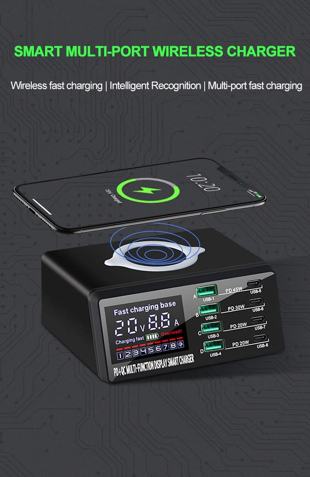 11 Charger For Charger Fast iPhone PD RIWPKFH USB Charging Adapter Xiaomi 110W Charger Station Phone C 12 Wireless Huawei USB 13