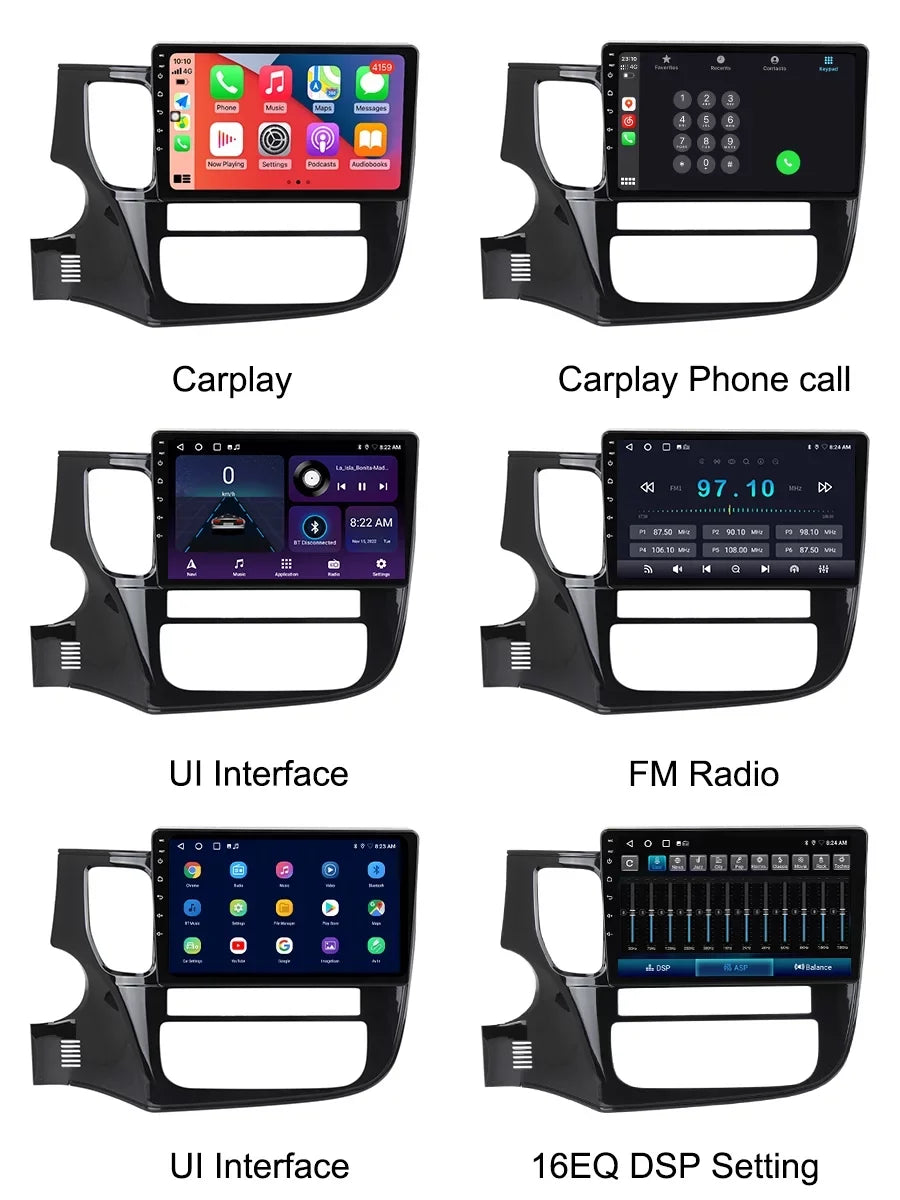 Android GPS Navigation Player Outlander Car GG0W For - Auto 2018 Multimedia Android 2012 3 GF0W Mitsubishi Radio Carplay