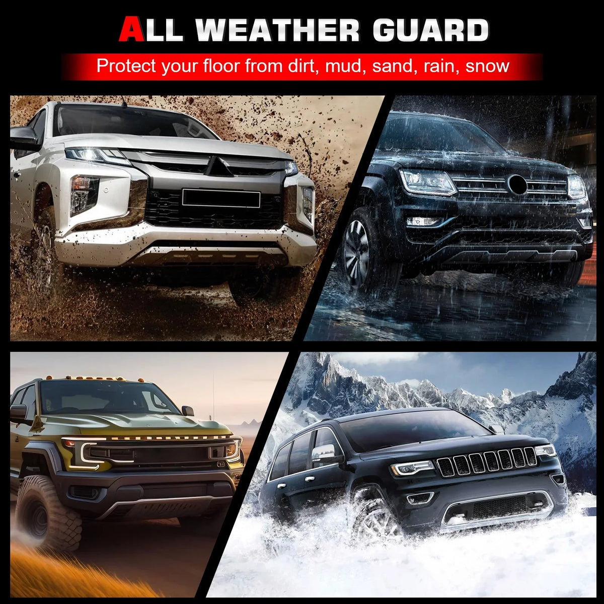 Pad Thermo With 3D Jeep All Carpets Compatible Boot Motorsports Ikon Protection TPE Trunk Black Protector Car Wrangler Rear Weather 4xe, 2021-2023 Molded Cover Elastomer Liner Tray Plastic Mat