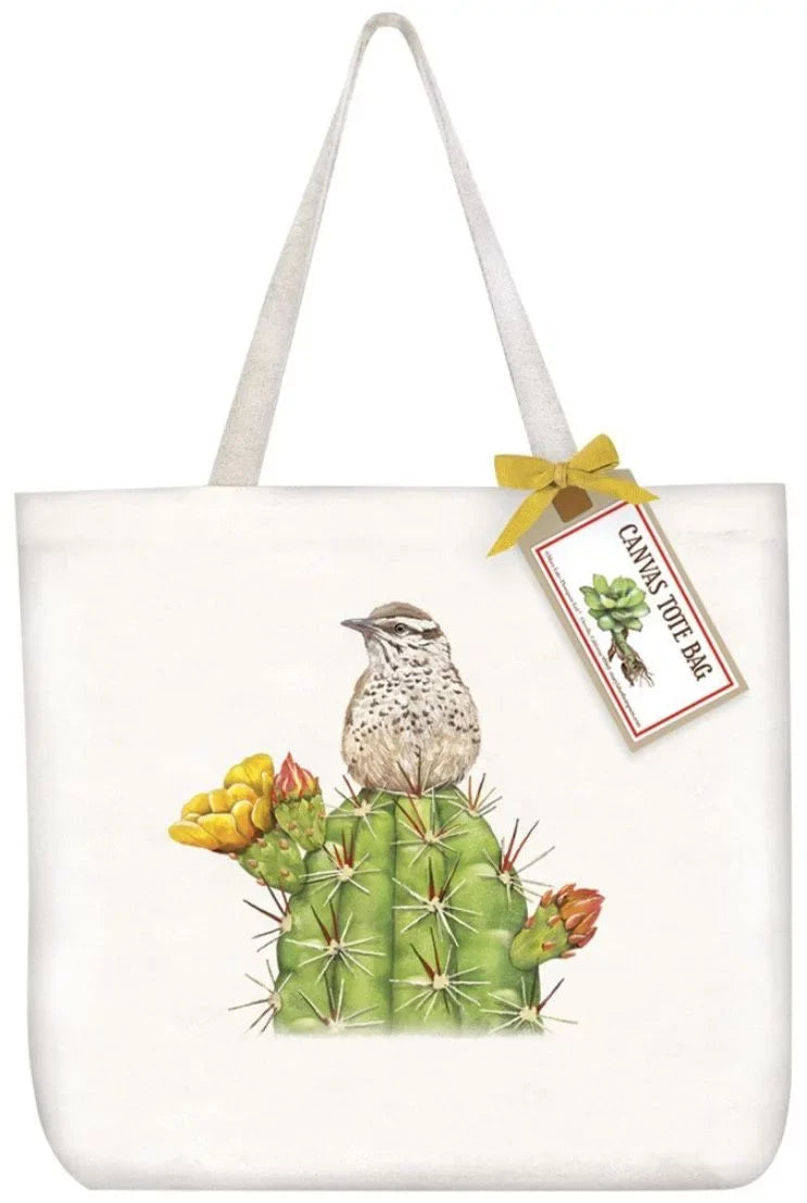 Bird Cactus Bag Tote Thompson Lake Canvas Mary