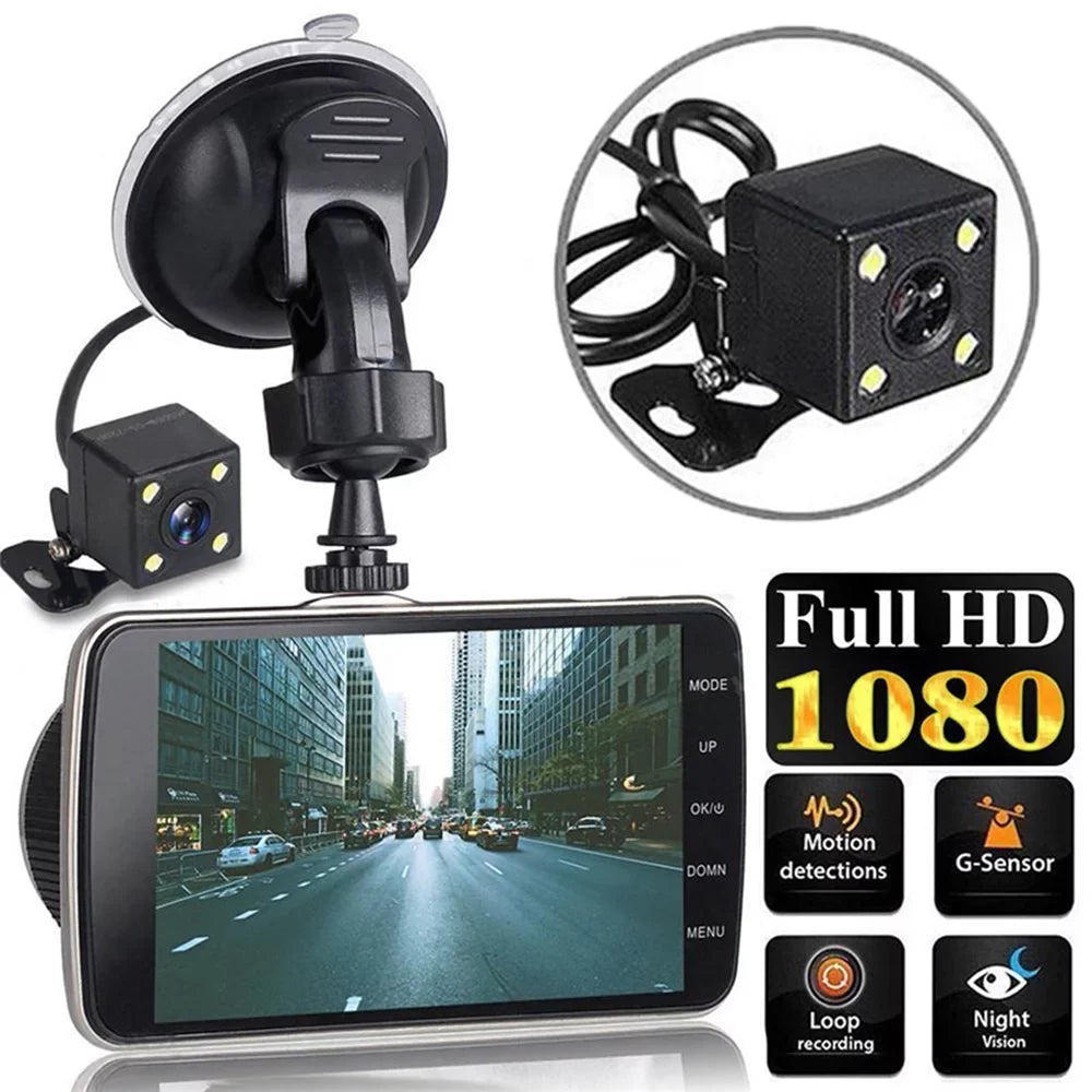 Cam Full Dash Front Angle and Backup with Dash Cam Vision Dual Night Camera Wide Mabozo Rear,Driving Camera Recorder HD 170° Dashboard