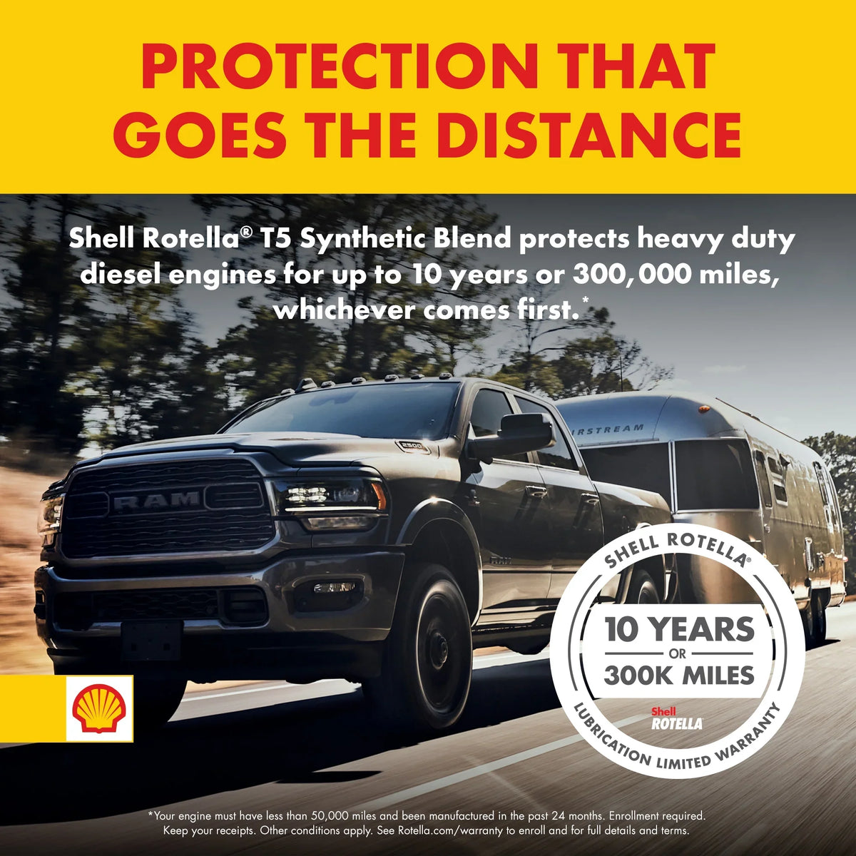 Engine Oil, Rotella Shell Diesel Blend Gallon 2.5 15W-40 Synthetic T5