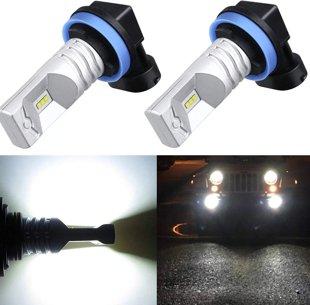 Bright H8 LED Alla 2014 Santa 6000K Replacement 2013 H8LL 2x Bulbs 2015 Xenon Front White Lamps Light for Super Fe 2016 Lighting XL Fe/Santa Fog