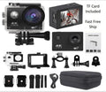 Waterproof, Card, Camera Under 1080P Included HD Action TF Case Camera Carry Battery, Sports 30M