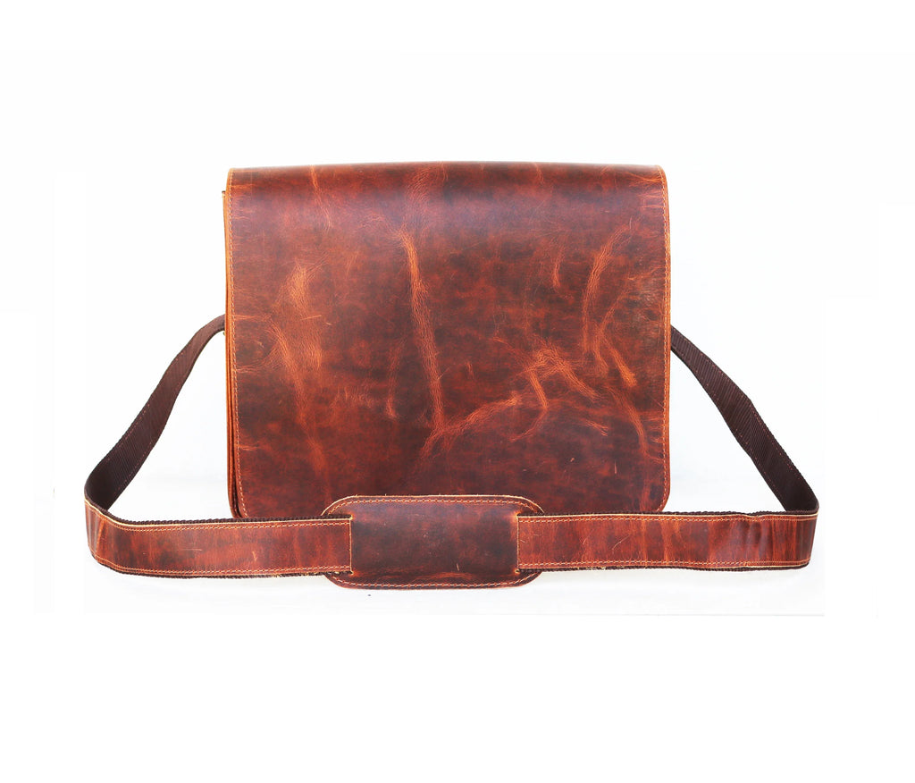 office for MacBook gift bag bag distressed for bag Leather shoulder Handmade men satchel iPad briefcase