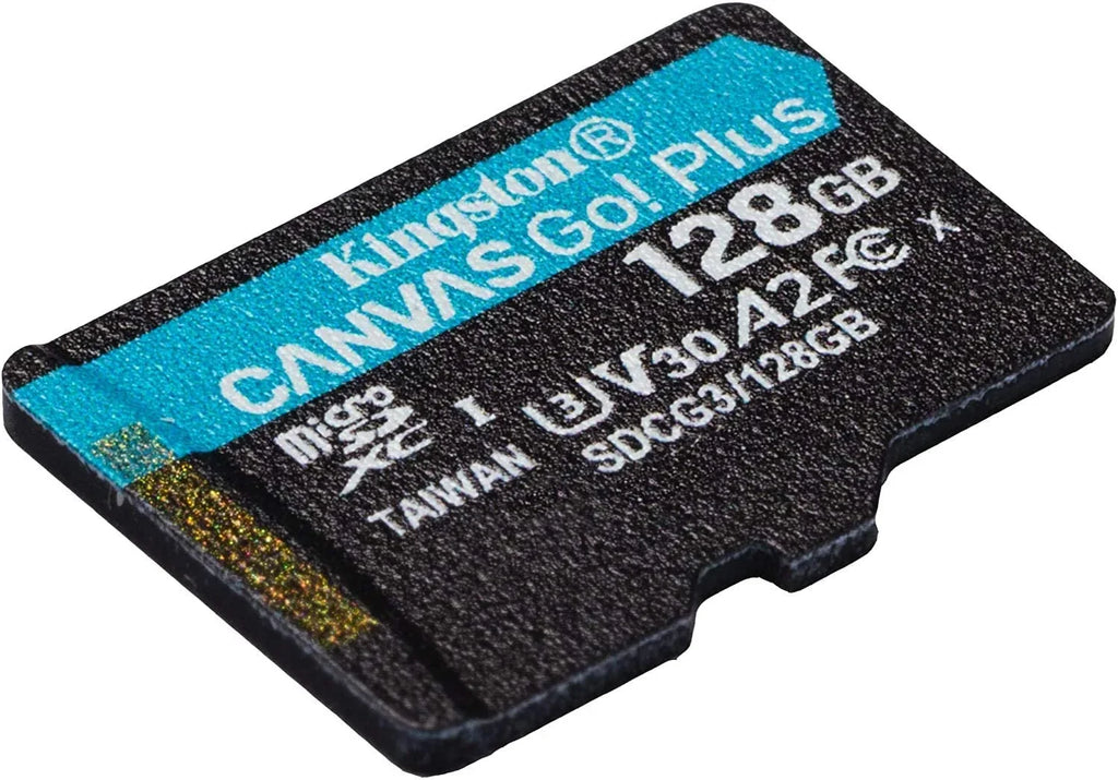 Cl 10 Canvas V1GW V1, SDXC (SDCG3/128GB) V5, Plus Rexing Dash ro V1-4K, Camera 128GB Works Kingston with Go
