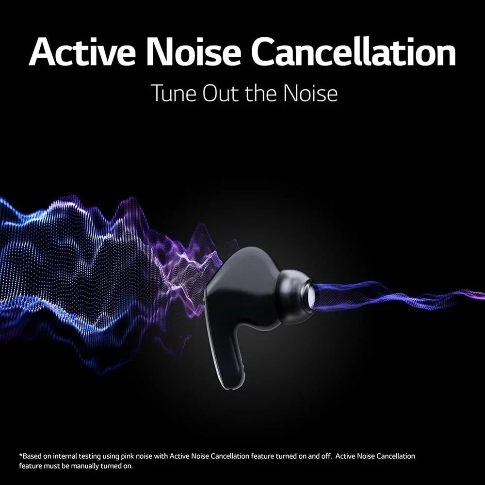 TONE LG Black Open UVnano Earbuds, Cancellation Noise Box Active FP7C True Free Wireless