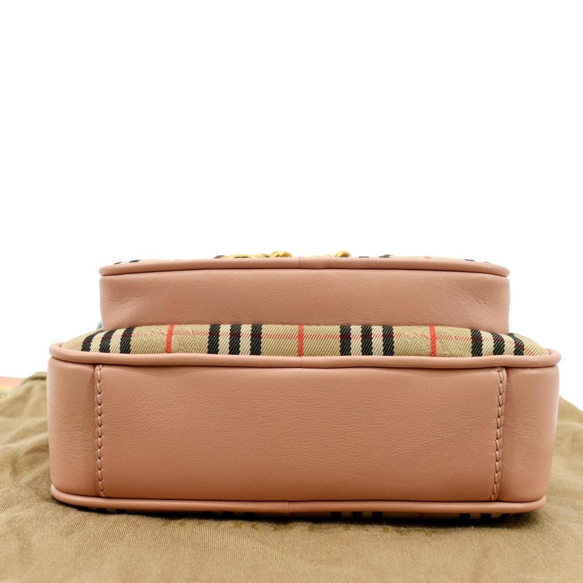 Camera Pre-owned Link Knight Bag BURBERRY Crossbody Pink Light 1983 Check