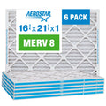 6 Furnace 8 Filter, 1 Pleated Air 1/2 x 3/8 Air 21 Pack 16 x Filter, AC MERV Aerostar