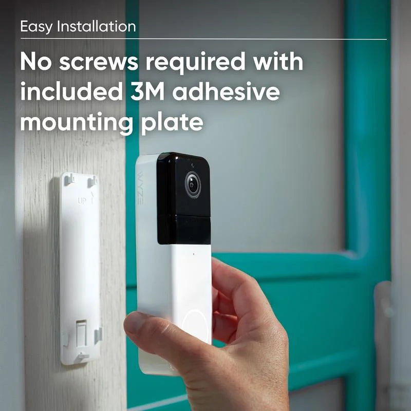 Doorbell Video Doorbell Night and Aspect — Pro Alexa Video, Wyze to Assistant Color w/ Wireless Audio, Walls, Works 2-Way QHD Battery, Ratio, w/ Camera 1:1 Sticks Adhesive Vision,