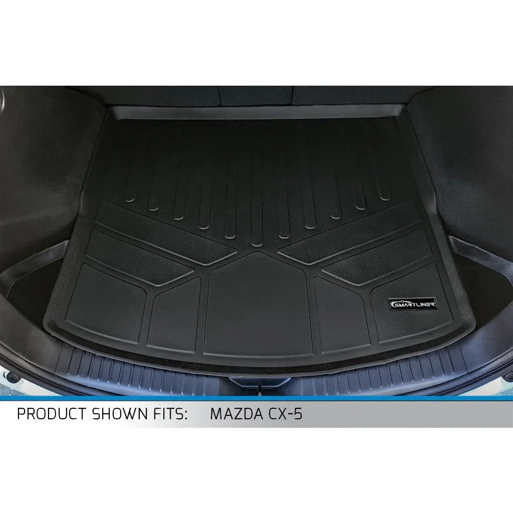 CX-5 Fits Tray Only SMARTLINER in with Liner Weather Custom Black Upper Mazda Floor Fit Liner Trunk With 2022-2023 Mat (Cargo All Position) Cargo Compatible Cargo