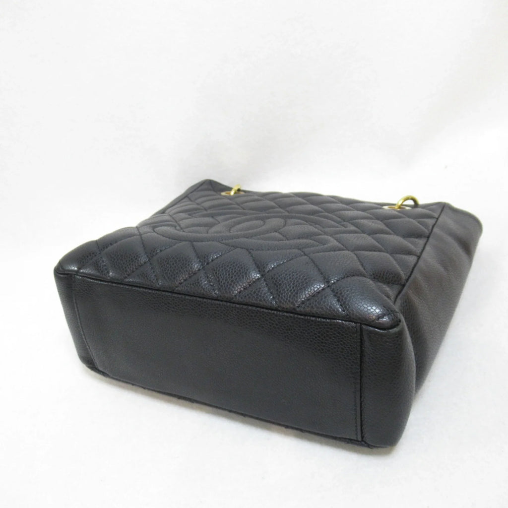 Matelasse Calf) (Grained ChainShoulder Black Pre-Owned Caviar Bag Skin (Fair)